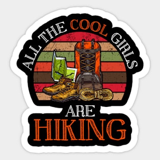 All The Cool Girls Are Hiking Gift Sticker